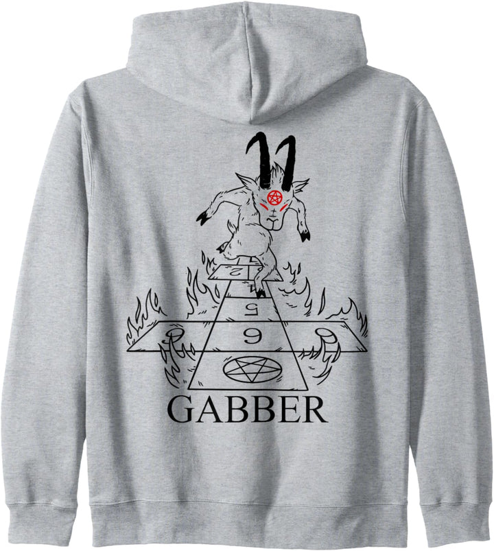 Gabber Wear Okkult Uptempo Gabber Kapuzenjacke