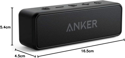 Anker SoundCore 2 Bluetooth Lautsprecher, Fantastischer Sound, Enormer Bass mit Dualen Bass-Treibern