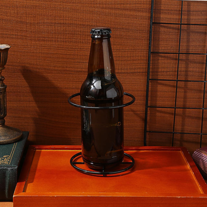 STOBAZA 2Er-Set Wandmontiertes Weinregal Aus Metall Flaschenhalter Für Einzelne Weinflasche Wandwein