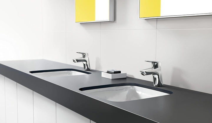 hansgrohe Wasserhahn Logis CoolStart (Armatur mit Auslauf Höhe 70mm und Zugstangen-Ablaufgarnitur) C