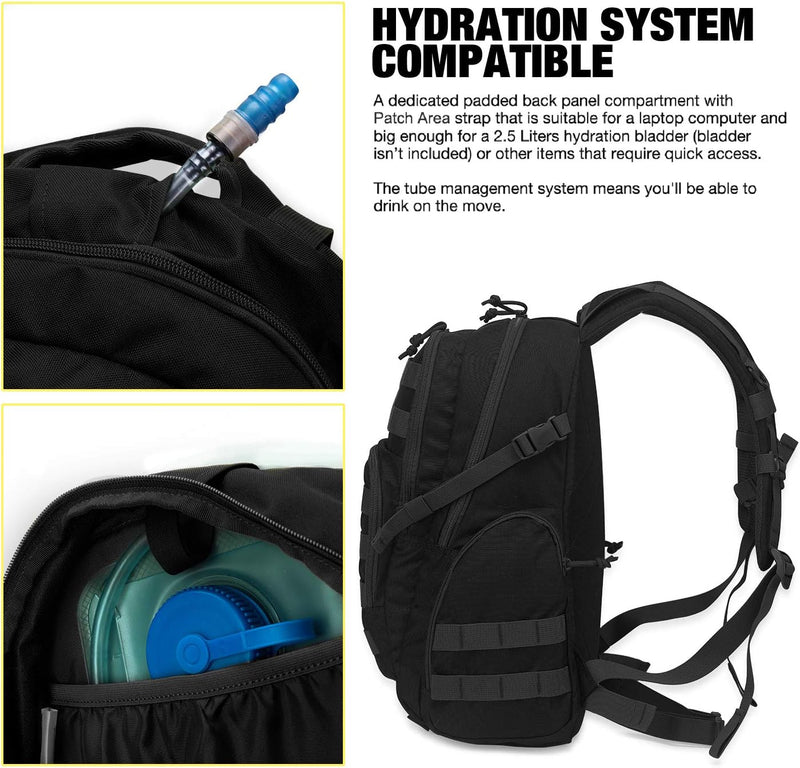 Mardingtop 25L Militär Rucksack Herren Arbeit für Taktischer Assault Wandern Reisen Outdoor