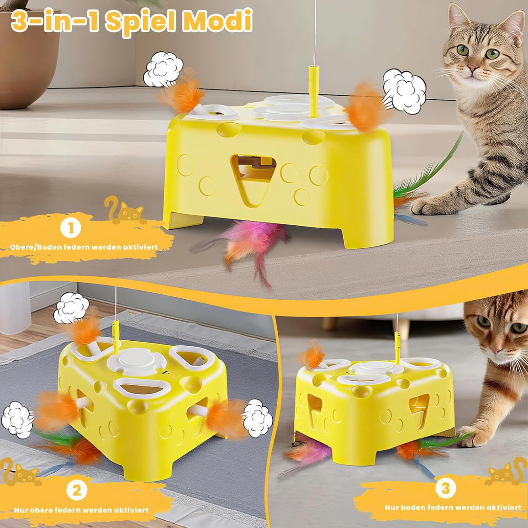Interaktives Katzenspielzeug Elektrisch Selbstbeschäftigung: Katzen Spielzeug USB Wiederaufladbar Mi