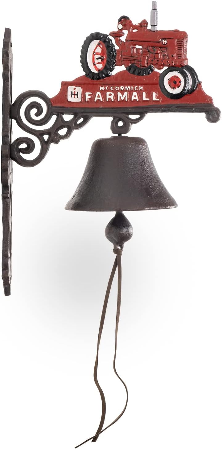 Moritz Deko Glocke Trecker Rot 57 x 14 x 26 cm I Wandglocke I Glocke Haustür I zum Aufhängen I Türgl