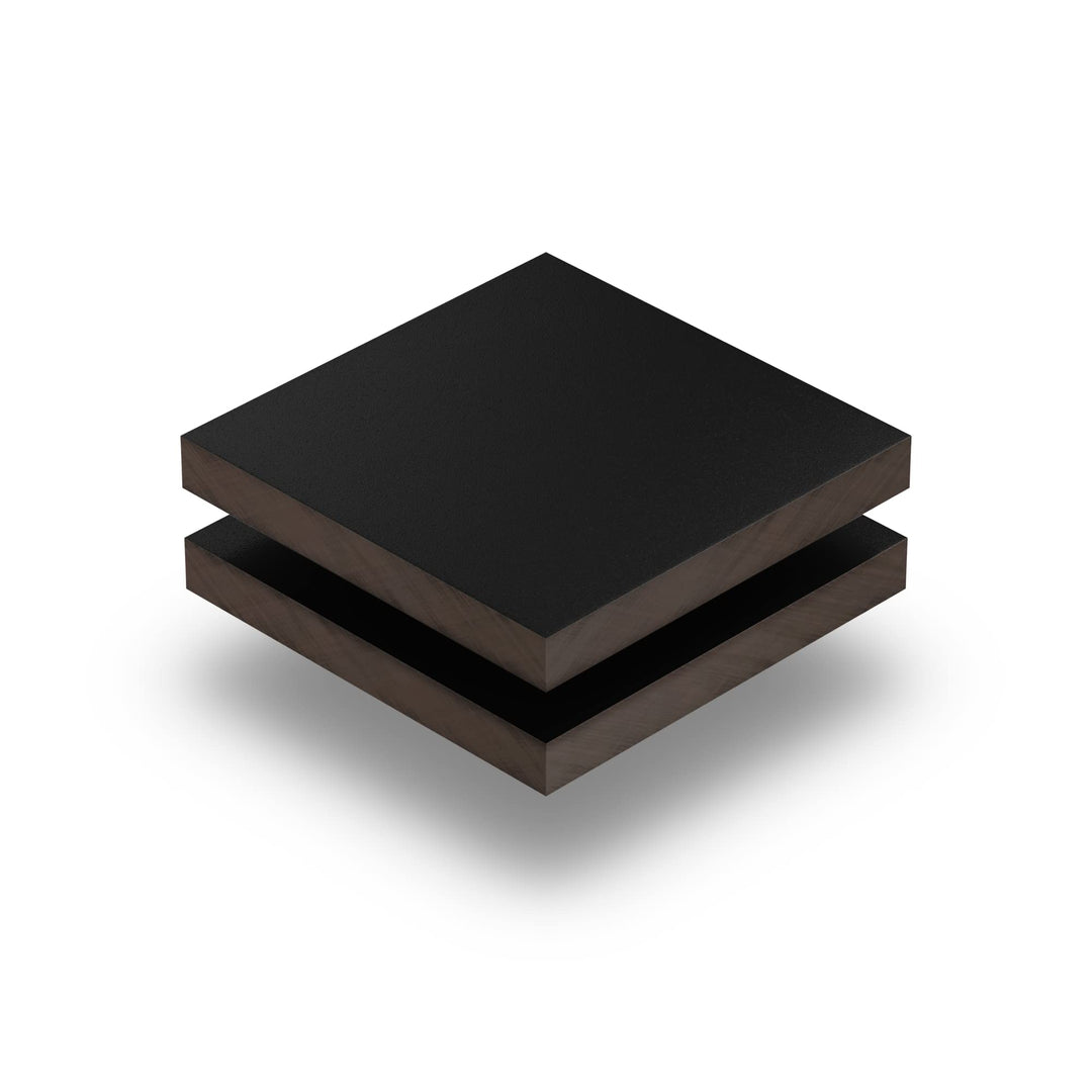 HPL Platte Schwarz 6 mm - Rechteck in Abmessungen von 10x10 cm bis 110x230 cm, extrem robust, kratzf