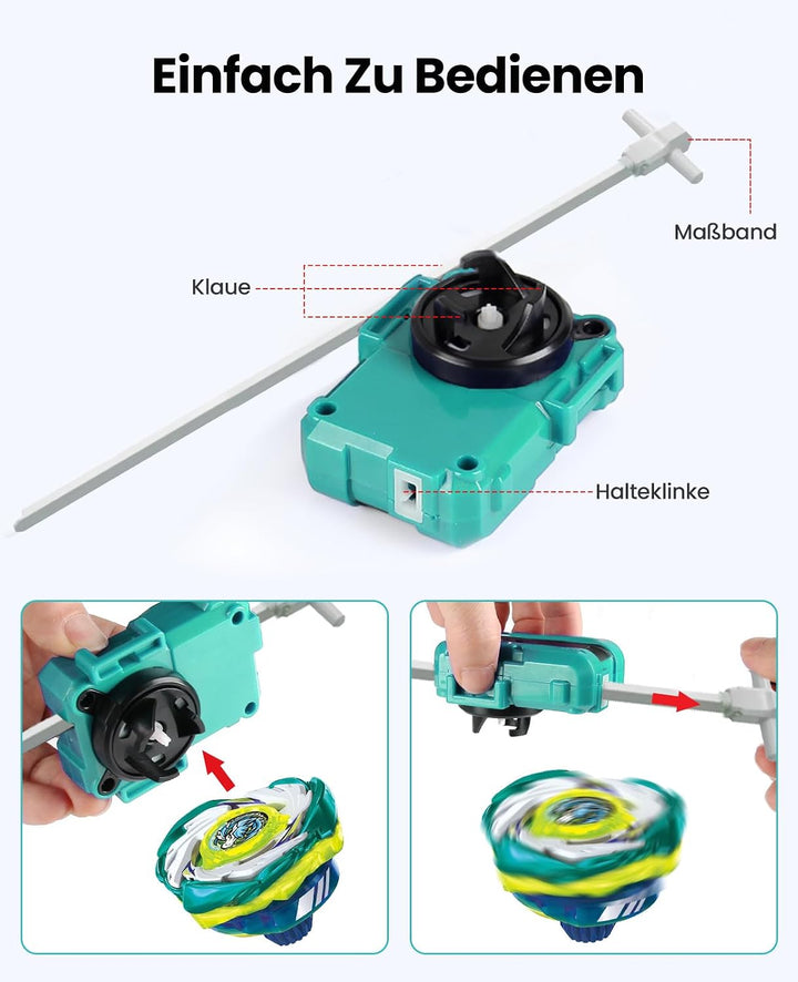 Bay X Kampfkreisel Bundle CX07 CX007 Pegasus Spinning Tops mit 2 Launchern | BBX-kompatibel high Pre
