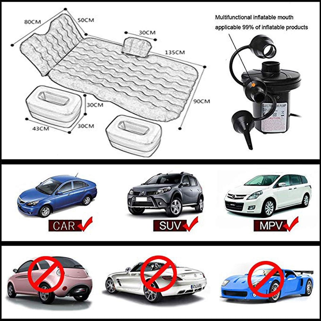Icelus Auto Matratze SUV Luftmatratze with Luftpumpe 185 * 90 * 15 cm Aufblasbare Camping Kombi Luft