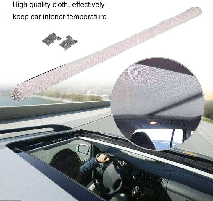 Qiilu Auto Schiebedach Windschutzscheibe Sonnenschutz, Sonnenschutz Vorhänge Oberlicht Fensterladen