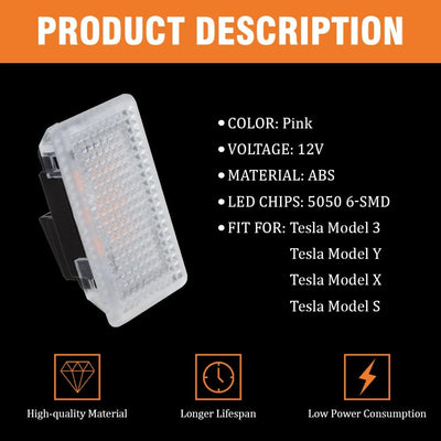 SENZEAL LED Innenleuchten für Tesla Model 3/Y/S/X Ultrahelle LED-Lampe Fussraumbeleuchtung Kofferrau