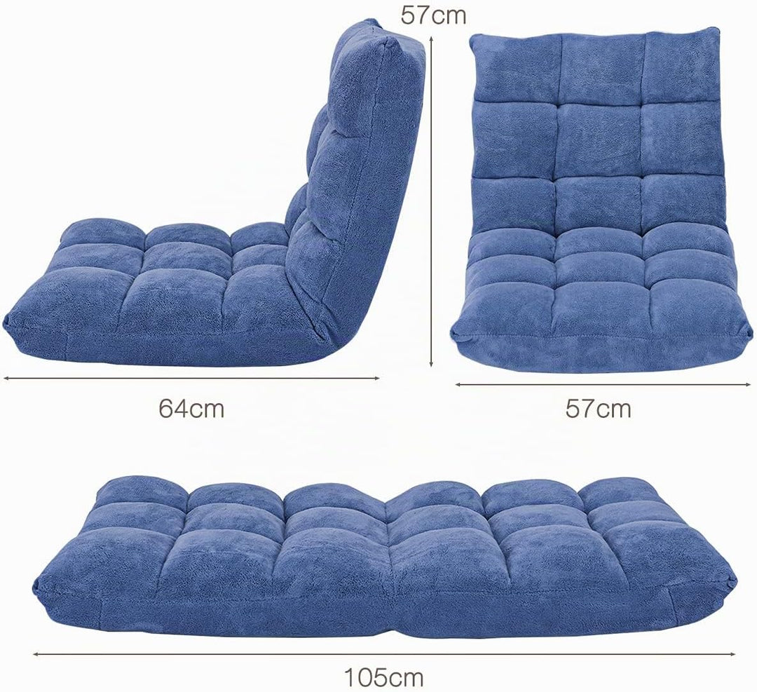 GOPLUS Bodenstuhl, Bodensofa mit Rückenlehne, Bodensessel mit Schlaffunktion, Floor Chair, Lazy Sofa