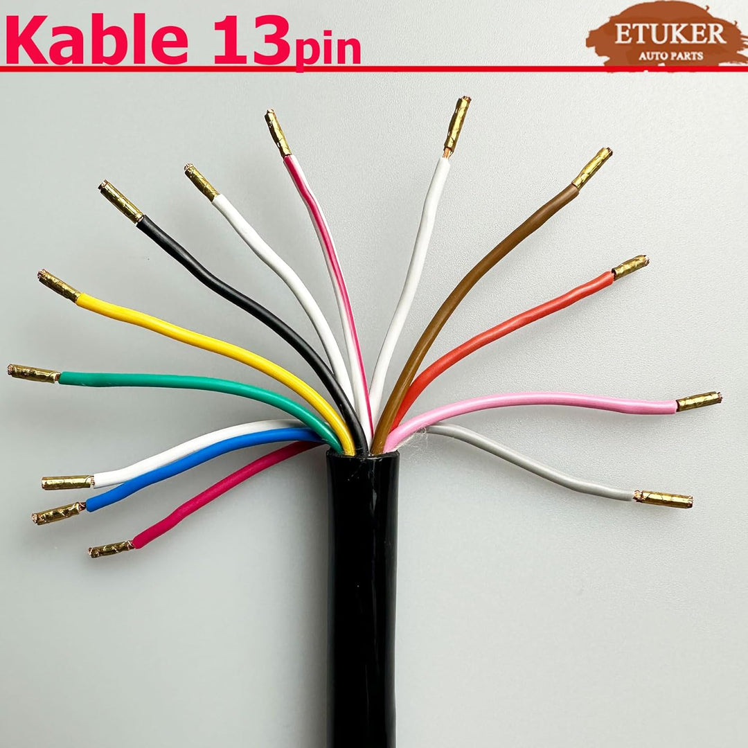 Anhänger Verlängerungskabel Spiralkabel 13polig 12v Anhängerkabel 1.1M Kabel für Anhänger Licht RV W