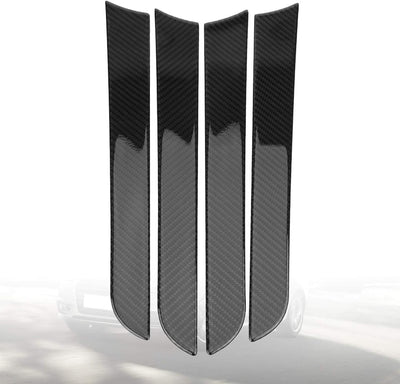 Dioche Kühlergrill für Auto, A4 Türverkleidungs Overlay, 4 Stück Autotür Seiten Kohlenstoff Faser De