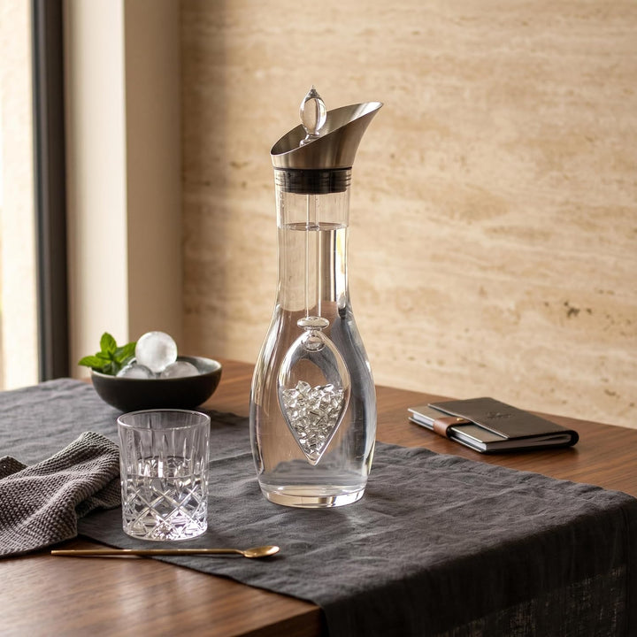 VitaJuwel Diamonds Edelsteinwasserset für Zuhause (Karaffe Era & Phiole) mit echten Diamantsplittern