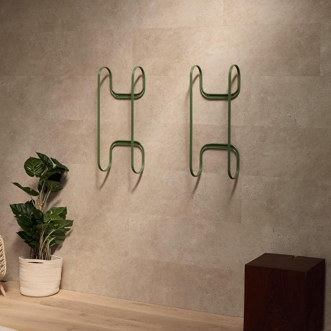 Wand‑Handtuchhalter aus pulverbeschichtetem Metall LAVNA – Modern & Minimalistisch | Platz für 6 gro