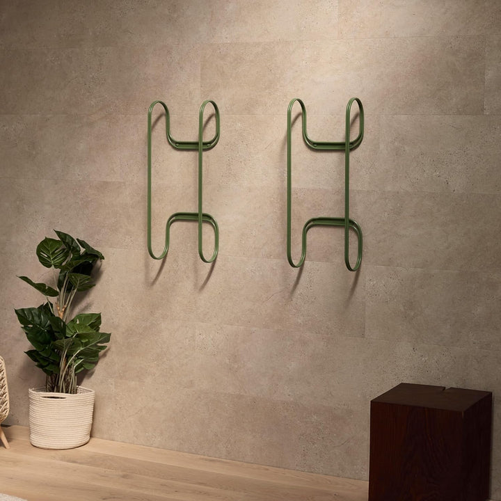 Wand‑Handtuchhalter aus pulverbeschichtetem Metall LAVNA – Modern & Minimalistisch | Platz für 6 gro