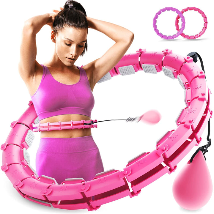 myhula Smart Hula Hoop Reifen für Erwachsene mit Gewichtsball&Noppen, Hula Hoop Reifen mit 24 verste