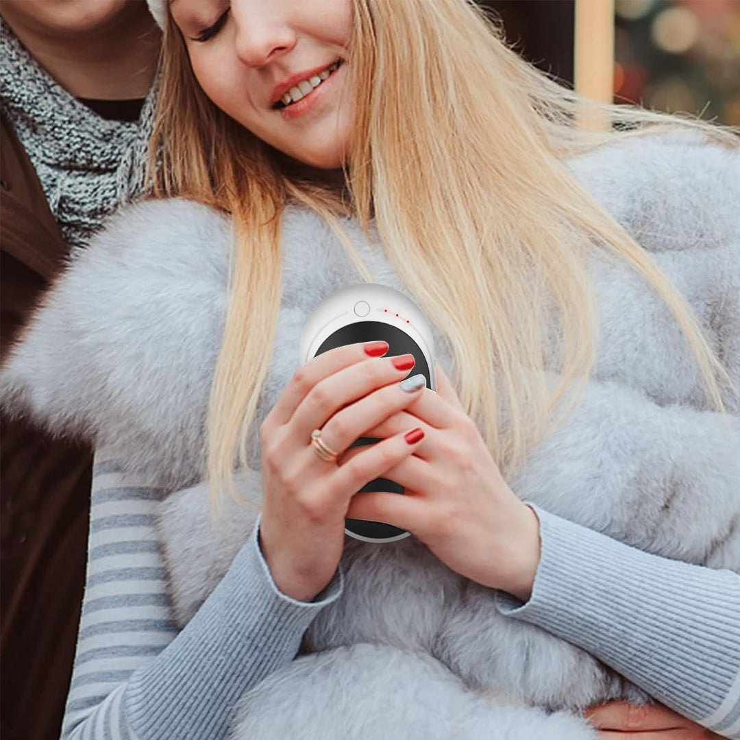 Feebee Handwärmer Elektrisch, Wiederaufladbare USB C 5200 mAh, Schnelle Heizung Doppelseitige, Tragb