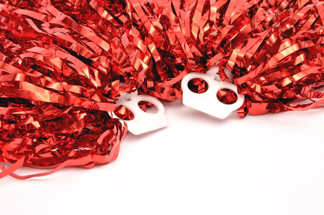 Ciao- Cheerleader Kostüm Verkleidung mit Pompons Einheitsgrösse Rot (Erwachsene), Einheitsgrösse Rot