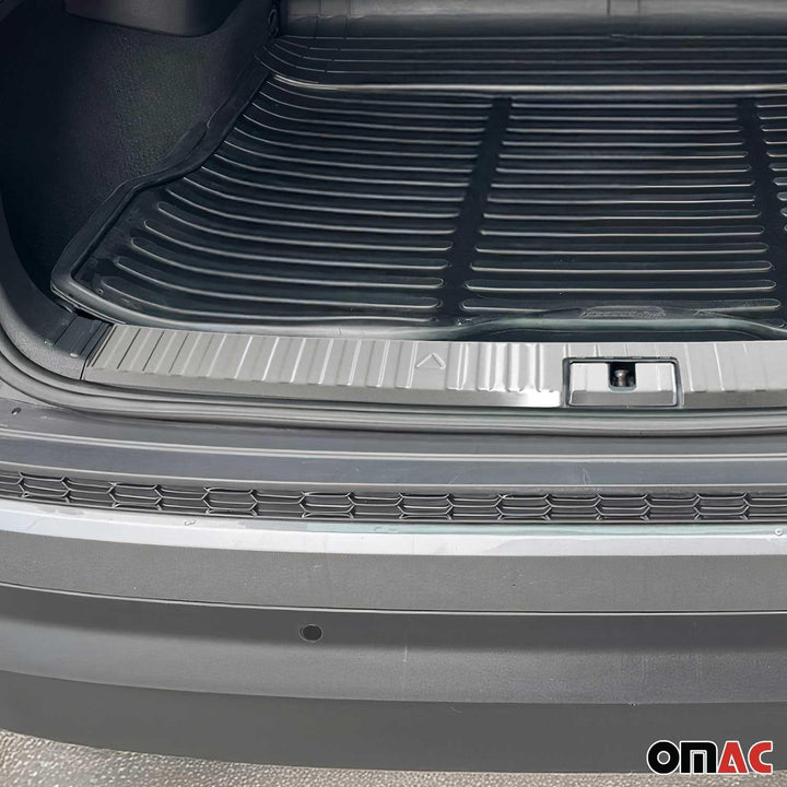 Ladekantenschutz Stossstangenschutz kompatibel mit Skoda Kodiaq NS7 2017-2023 Edelstahl Chrom Gebürs
