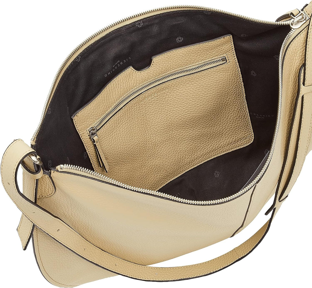 Liebeskind Damen Naomi Heavy Pebble Hobo L Oat, Oat