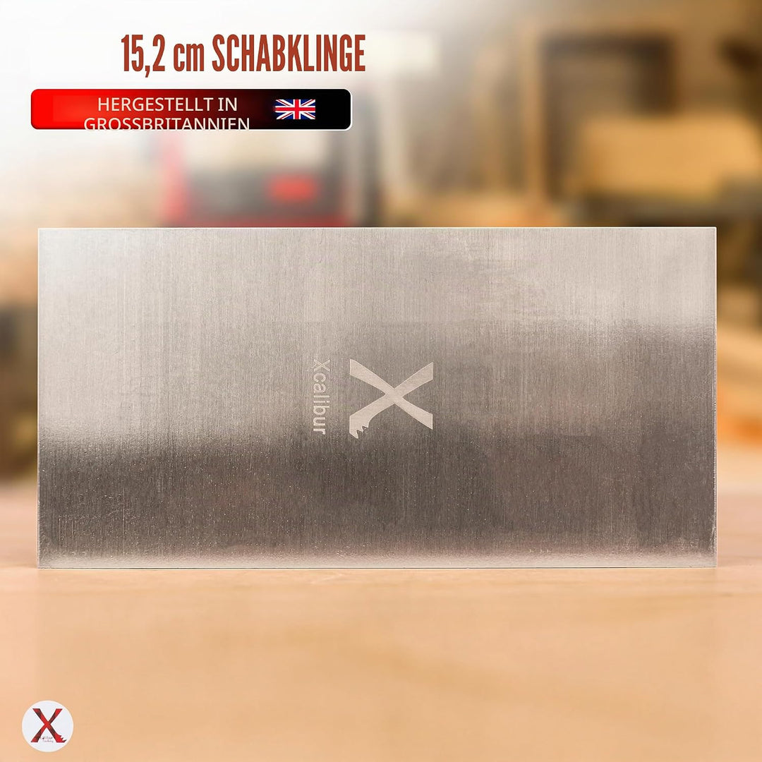 Schrankschaber 4er Set Schaber, 2 x Rechteck, 1 x Schwanenhals und 1 x gebogener Kartenschaber, gefo