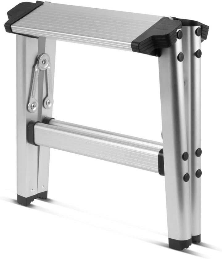 STAHLWERK Klapptritt KT-1 ST mit 120 kg Tragkraft Aluminium-Leiter | Klappleiter | Trittleiter | Sch