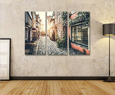 islandburner Bild Bilder auf Leinwand Altstadt 3p XXL Poster Leinwandbild Wandbild Dekoartikel Wohnz