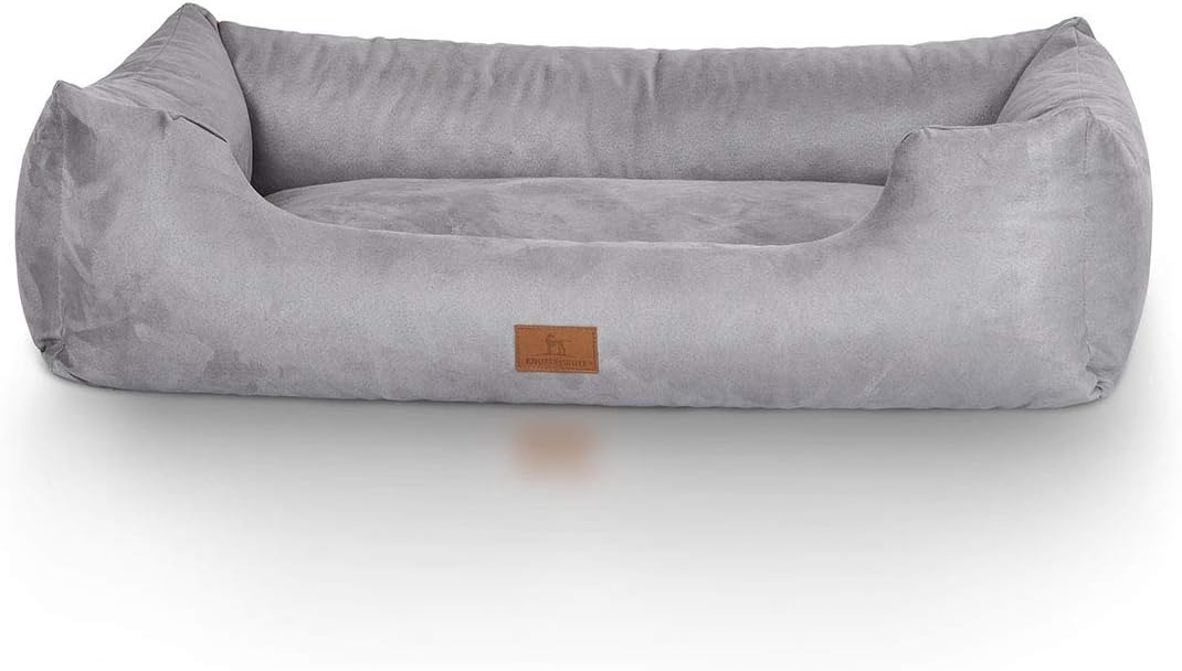 Knuffelwuff Hundebett Dreamline aus Velours XXL 120 x 85cm Grau