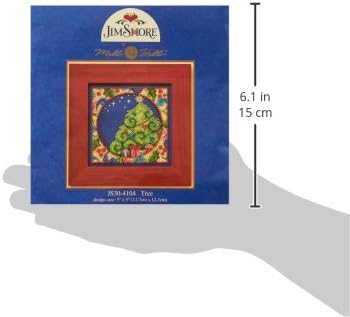Mill Hill 143290/Jim Shore Kreuzstich-Set, 12,7 x 12,7 cm, Baum (18 Stück), Weiss