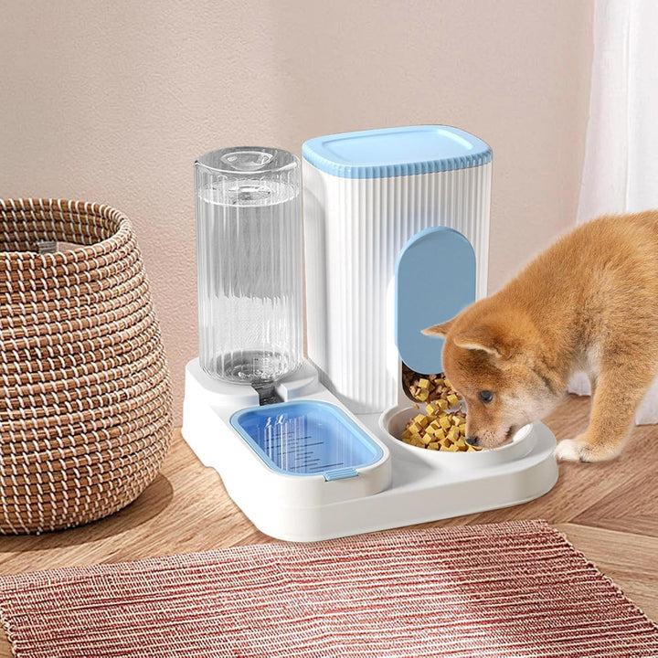 Automatic Cat Feeder, 2 In 1 Purpose Food Dispenser &amp; Water Bowl Set, Large Capacity Design, Removab