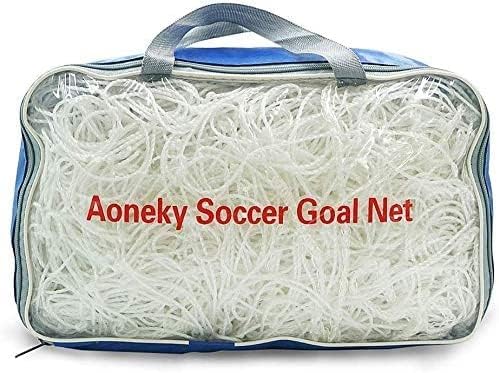 Aoneky Fussballnetz 7,3x2,4M /5,5x2,1M/3,6x1,8M/ 3x2M/ 2,4x1,8m/1,8x1,2M, 3mm/2.5mm/2mm PE Tornetze,