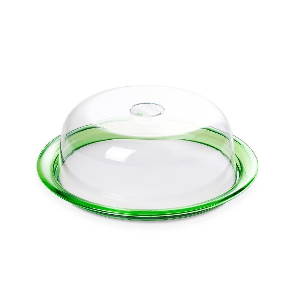 Omada Design Globo Kuchenform, Frischhalteglocke und 25 cm Tablett aus unzerbrechlichem Kunststoff,