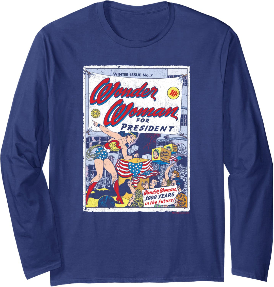 Wonder Woman For President Langarmshirt
