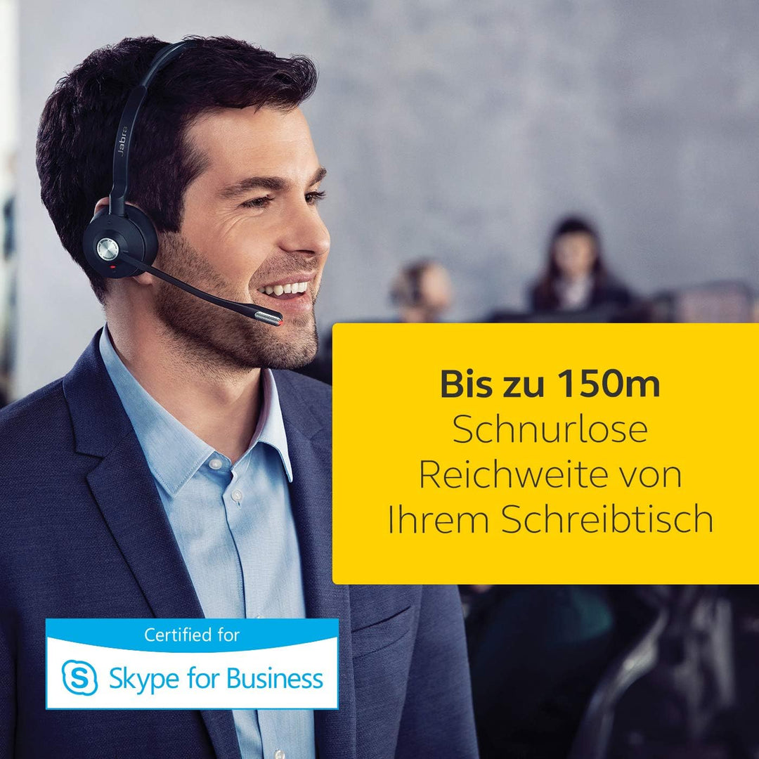 Jabra Engage 75 On-Ear Dect Stereo Kopfhörer - Skype for Business zertifiziert, mit Noise-Cancelling