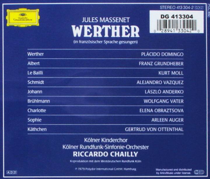 Werther, Audio-CD