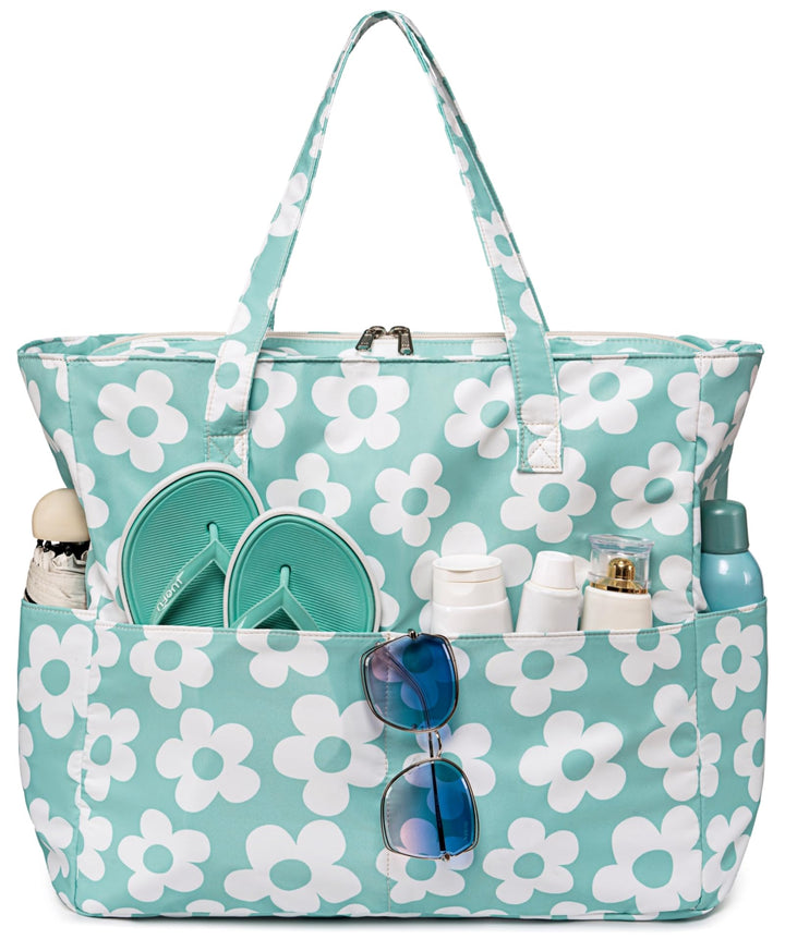 LEDAOU Grosse Strandtasche mit reissverschluss Damen Wasserdicht Umhängetasche Tragetasche shopper s