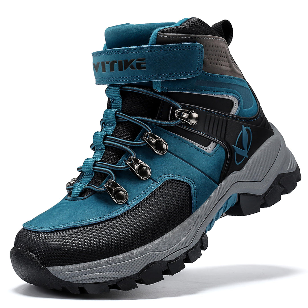 ASHION Winterschuhe Jungen Schneestiefel Kinder Mid Gefütterte Winterstiefel Wanderschuhe Trekking B