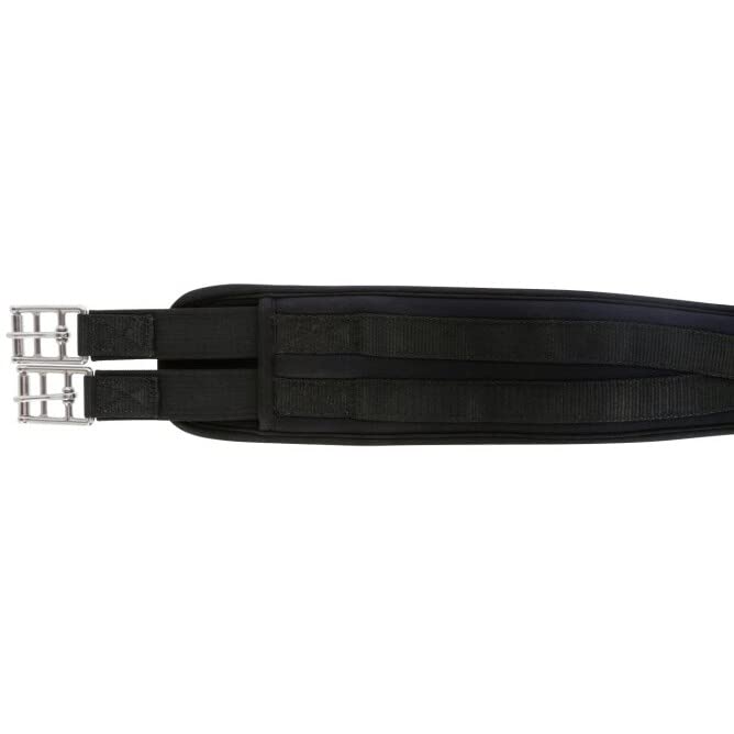 Kerbl 3211582 Sattelgurt mit Memory-Schaum, Schwarz, 130cm Länge schwarz 130cm, schwarz 130cm