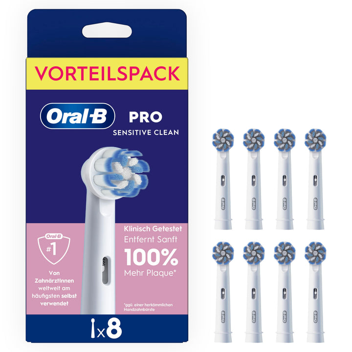 Oral-B Pro Precision Clean Aufsteckbürsten für elektrische Zahnbürste, 8 Stück, Zahnreinigung mit in