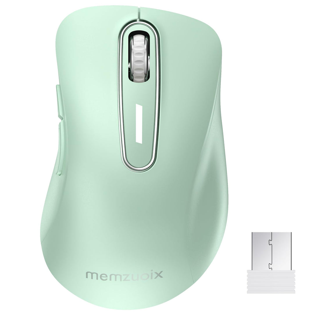 memzuoix Kabellose Maus 2.4GHz, Tragbare Optische Wireless Maus 1400 DPI mit Mini-USB-Empfänger, 5 T