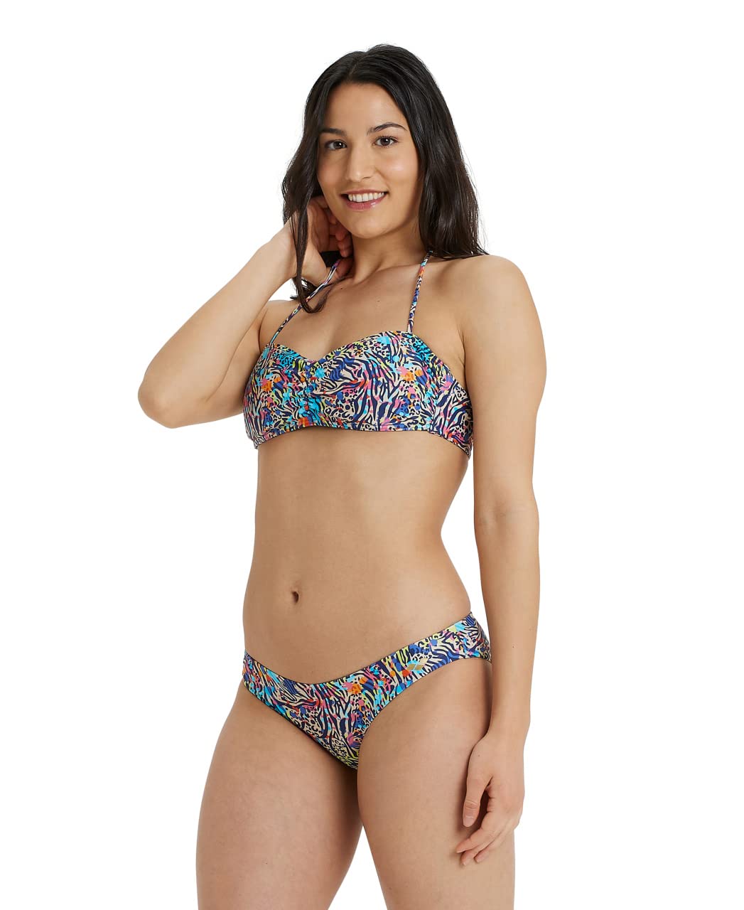 Arena Damen Women's Bikini Bandeau Allover Zweiteilig (1er Pack) 36 Mehrfarbig, 36 Mehrfarbig
