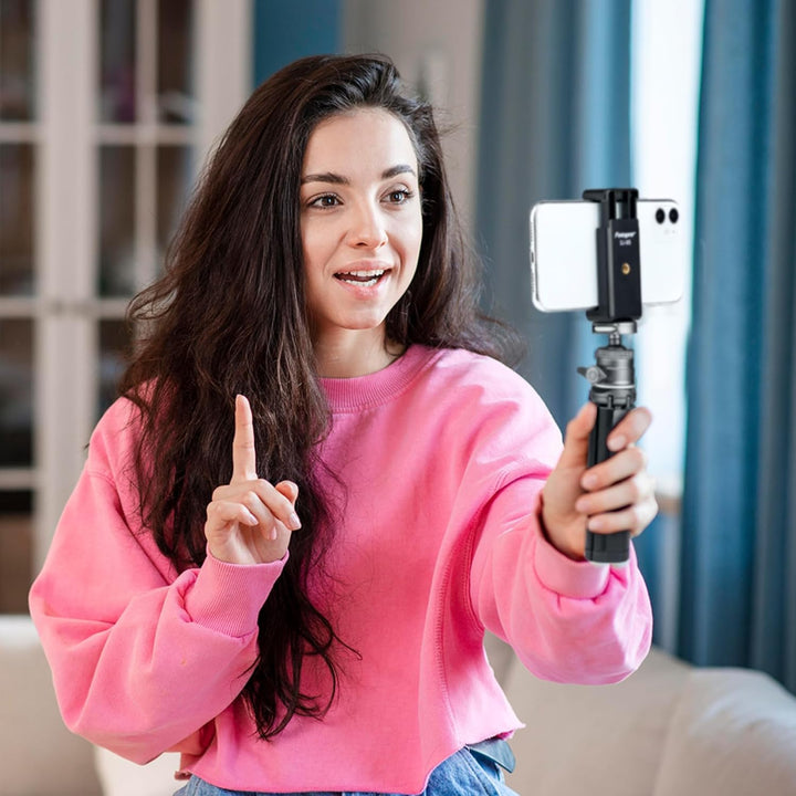 Fotopro Desktop-Stativ Alle Metallmaterialien Aluminiumlegierung 360-Grad-Kugelkopf 1/4 Zoll Schraub