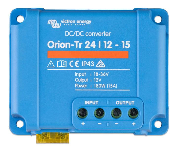 Victron Energy Orion-Tr IP43 24/12-Volt 15 Amp 180-Watt DC/DC Konverter, Nicht isoliert 24/12-Volt,
