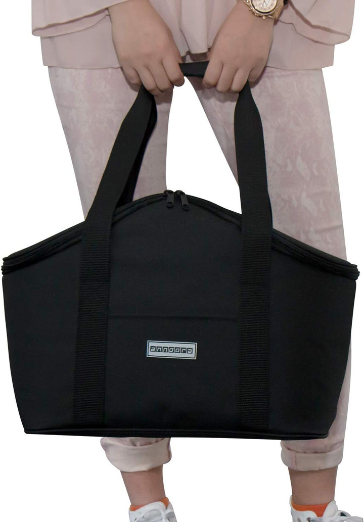 anndora Kühltasche mit Tragegriff 20 Liter - inkl. 2 anndora Kühlakkus - Farbwahl A2 BLACK, A2 BLACK