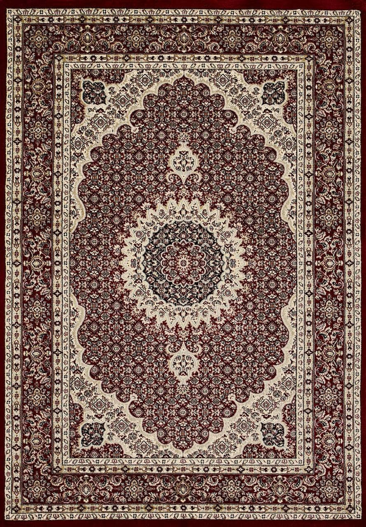 VIMODA Klassisch Orient Teppich dicht gewebt in Dunkel Rot, Masse:80 x 150 cm 80 x 150 cm Rot, 80 x