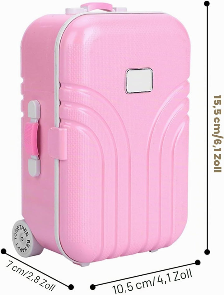 Mini-Kofferspielzeug, Mädchenliebe Plastik Spielzeug für Kinder, Compact Design, Pink, für Kleinkind