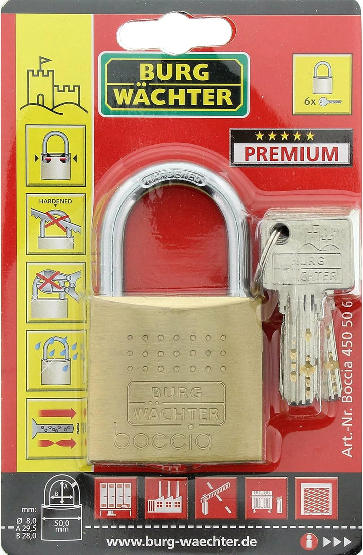 Burg-Wächter Boccia 450 50 6 SB Vorhängeschloss