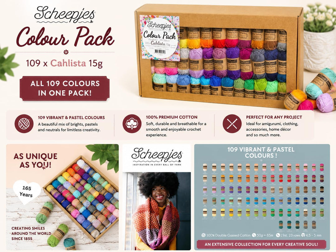 Scheepjes - Scheepjes Cahlista Garn Farbpaket - 109 Stück (1 Packung), Cahlista