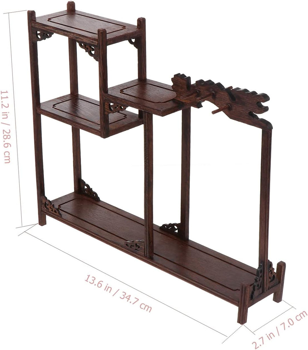 STOBOK Ausstellungsstand Antikes Ausstellungsregal Aus Rustikalen Buch Regal Palisander-Display-stän