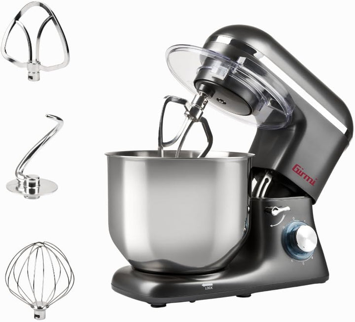 Girmi IM46 Knetmaschine Gastronomo 8 l, Teige von max. 3 kg, Leistung: 1400 W (max. 1800 W), IM4600,