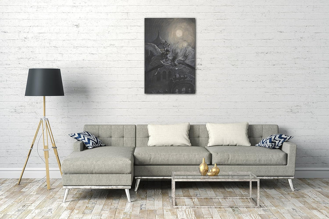 Printed Paintings Leinwand (70x100cm): Anonym, Britisch, 19. Jahrhundert - Engel geisselt eine Har 7